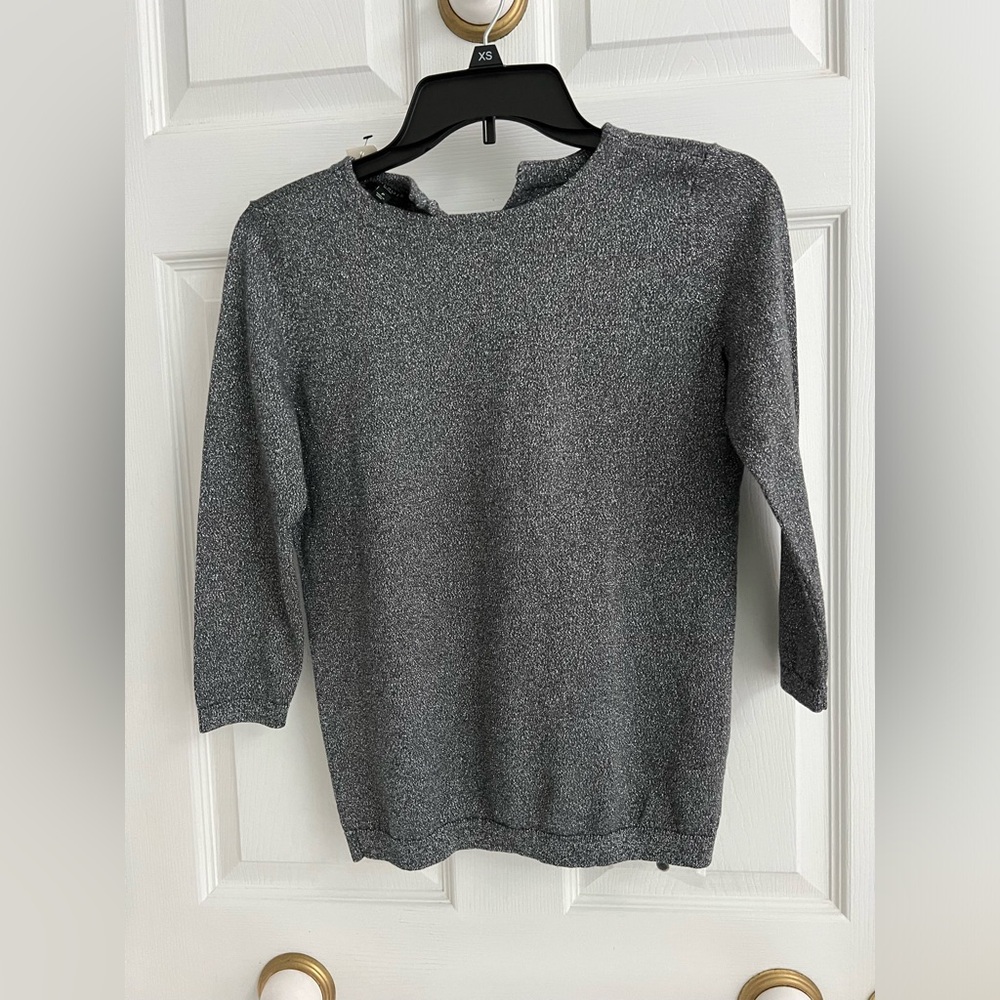 Talbots Silver Sparkle top- PP